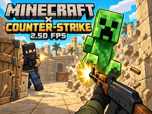 Minecraft × Counter Strike: 2.5D FPS